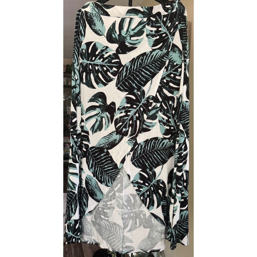 Charlotte Russe Plus Tropical Wrap Maxi Skirt 1X